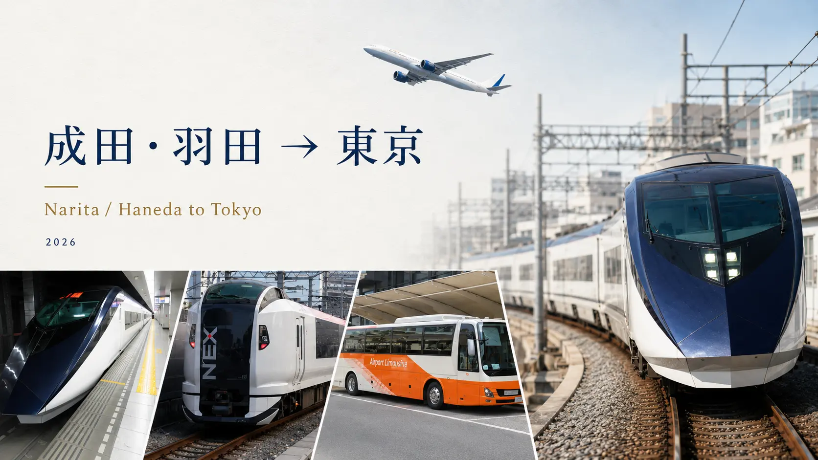 【2026年版】成田・羽田空港から東京都心へのアクセス完全ガイド|電車・バスの料金と所要時間