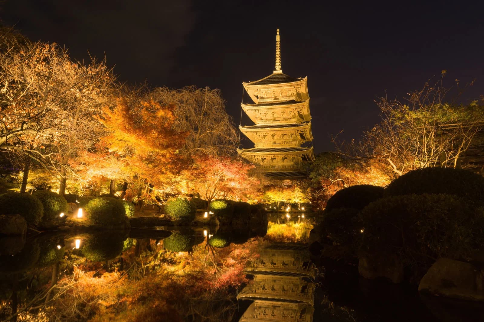 東寺の紅葉ライトアップ2026|夜間特別拝観は10月31日から、料金と昼夜の違い